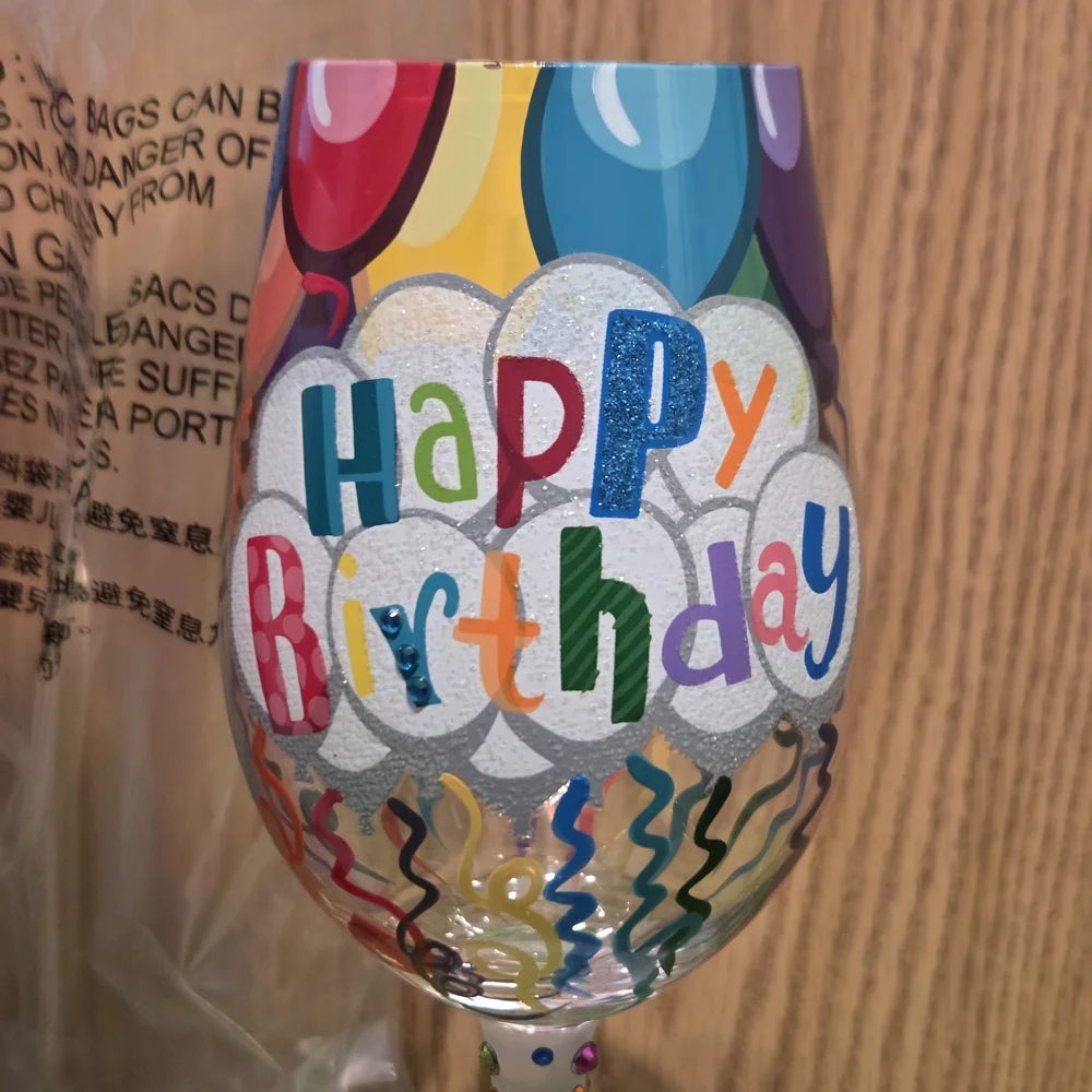Lolita Happy Birthday Wine Glass